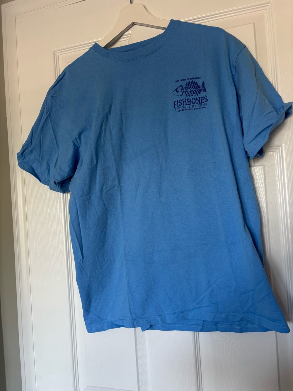 Anvil Light Blue Fishbones Short Sleeve Tee